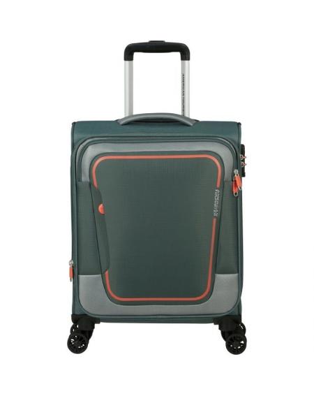 Maleta de Cabina American Tourister Pulsonic Spinner 55cm/ 55x40x23cm/ 4 Ruedas/ Verde Bosque Oscuro