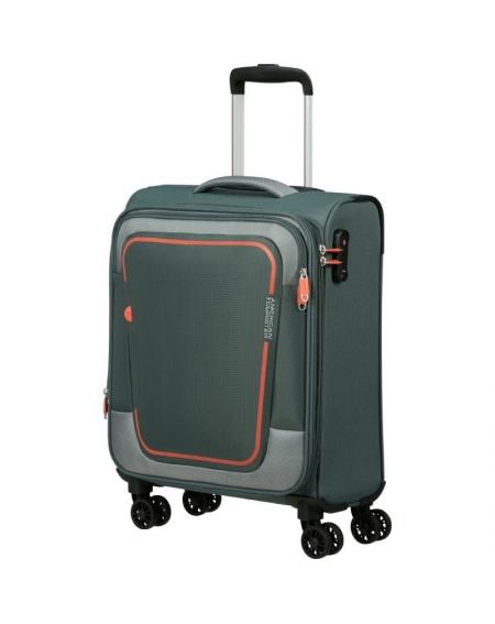 Maleta de Cabina American Tourister Pulsonic Spinner 55cm/ 55x40x23cm/ 4 Ruedas/ Verde Bosque Oscuro