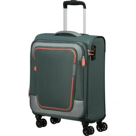 Maleta de Cabina American Tourister Pulsonic Spinner 55cm/ 55x40x23cm/ 4 Ruedas/ Verde Bosque Oscuro