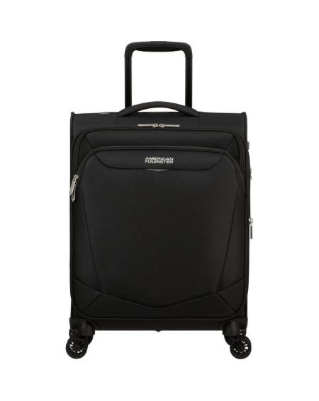 Maleta de Cabina American Tourister SummerRide Spinner 55cm/ 55x40x23cm/ 4 Ruedas/ Negro