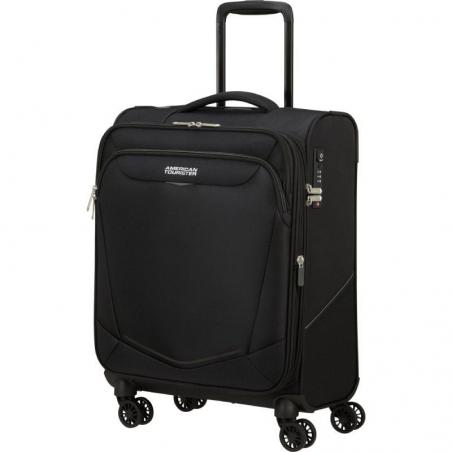 Maleta de Cabina American Tourister SummerRide Spinner 55cm/ 55x40x23cm/ 4 Ruedas/ Negro