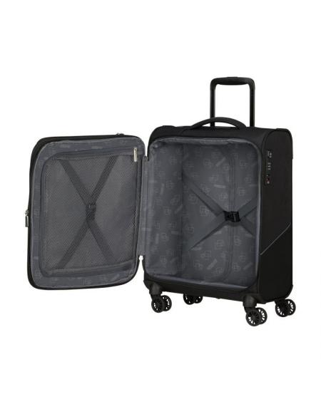 Maleta de Cabina American Tourister SummerRide Spinner 55cm/ 55x40x23cm/ 4 Ruedas/ Negro