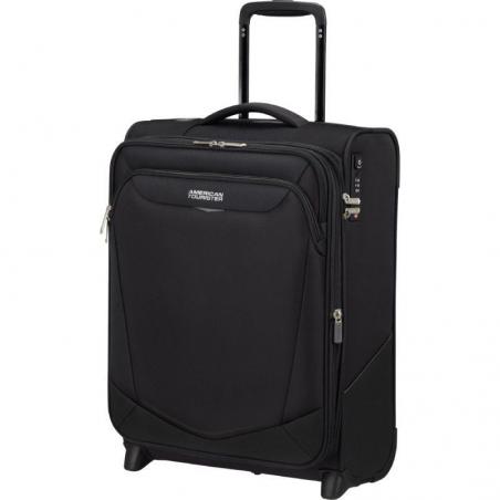 Maleta de Cabina American Tourister Upright SummerRide 55cm/ 55x40x20cm/ 2 Ruedas/ Negro