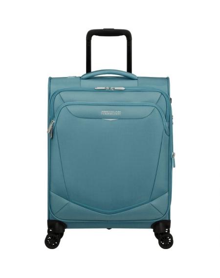 Maleta de Cabina American Tourister SummerRide Spinner 55cm/ 55x40x23cm/ 4 Ruedas/ Azul Brisa