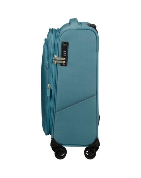 Maleta de Cabina American Tourister SummerRide Spinner 55cm/ 55x40x23cm/ 4 Ruedas/ Azul Brisa