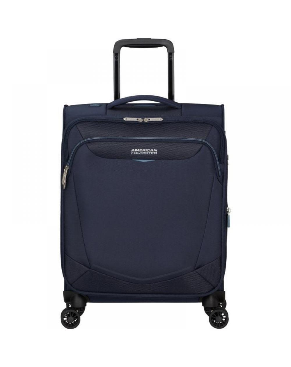 Maleta de Cabina American Tourister SummerRide Spinner 55cm/ 55x40x23cm/ 4 Ruedas/ Azul Marino