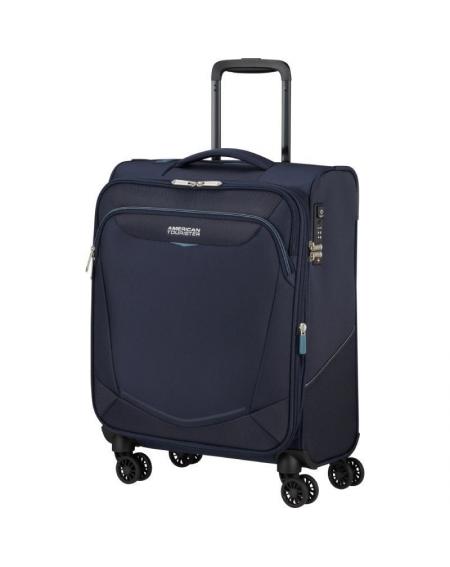 Maleta de Cabina American Tourister SummerRide Spinner 55cm/ 55x40x23cm/ 4 Ruedas/ Azul Marino