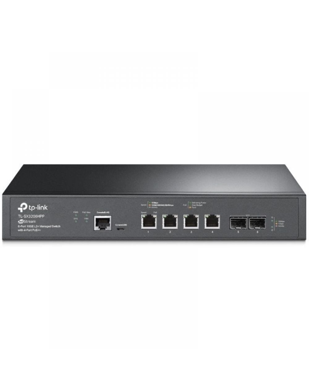 Switch Gestionable TP-Link Omada TL-SX3206HPP/ WiFi 6/ 6 Puertos/ RJ-45 10GE/ PoE++