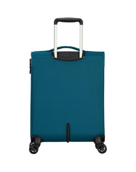 Maleta de Cabina American Tourister Crosstrack Spinner 55cm/ 55x40x20cm/ 4 Ruedas/ Marino y Naranja