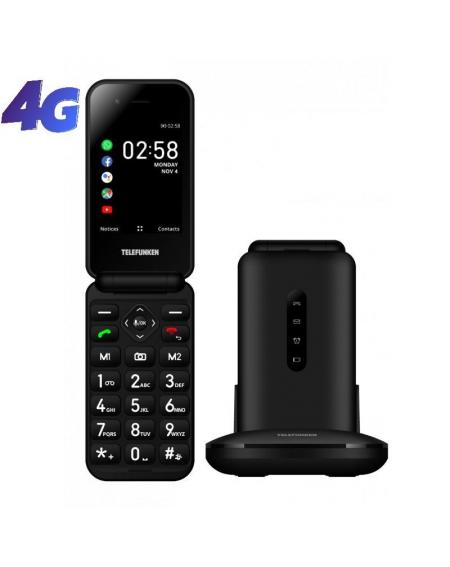 Teléfono Móvil Telefunken S740 para Personas Mayores/ Negro - Imagen 1