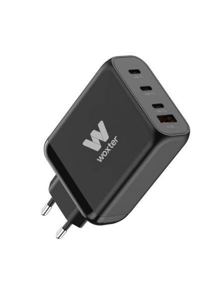 Cargador Gan de Pared Woxter PE26-177/ 3xUSB Tipo-C/ 1xUSB/ + Cable USB Tipo-C/ 100W