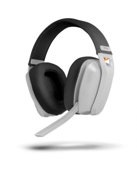 Auriculares Gaming Inalámbricos con Micrófono Krom Kanji/ Bluetooth/ USB 2.0/ Blancos