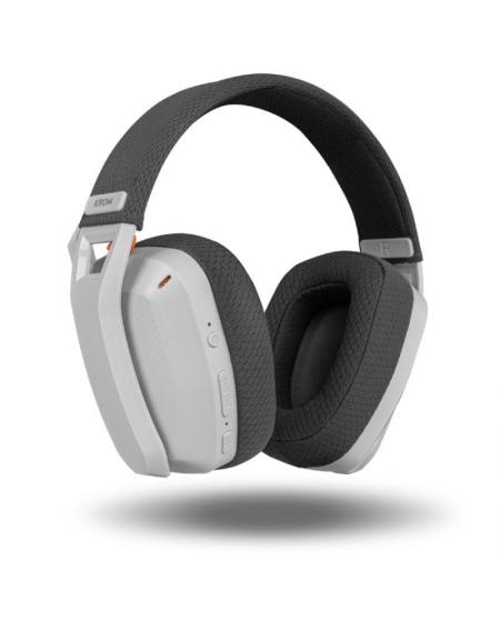 Auriculares Gaming Inalámbricos con Micrófono Krom Kanji/ Bluetooth/ USB 2.0/ Blancos