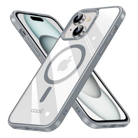 Carcasa COOL para iPhone 15 Magnética Borde Plata