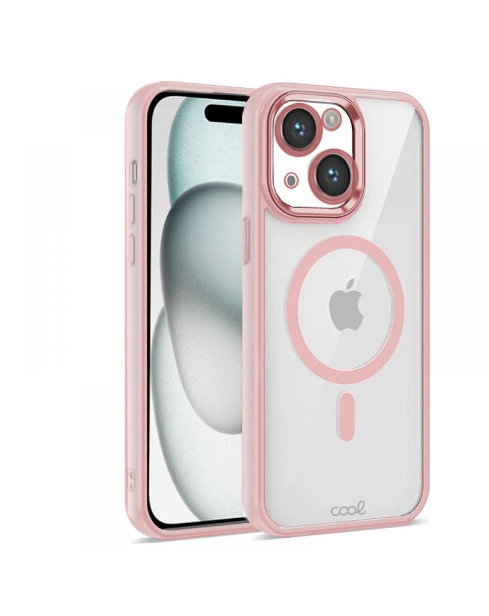 Carcasa COOL para iPhone 15 Magnética Borde Rosa