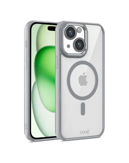 Carcasa COOL para iPhone 15 Plus Magnética Borde Plata