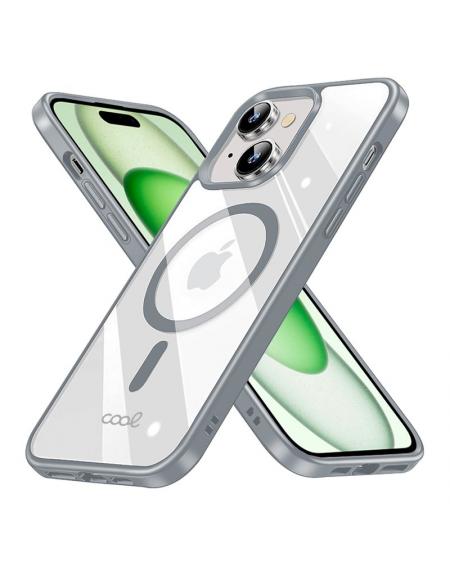 Carcasa COOL para iPhone 15 Plus Magnética Borde Plata