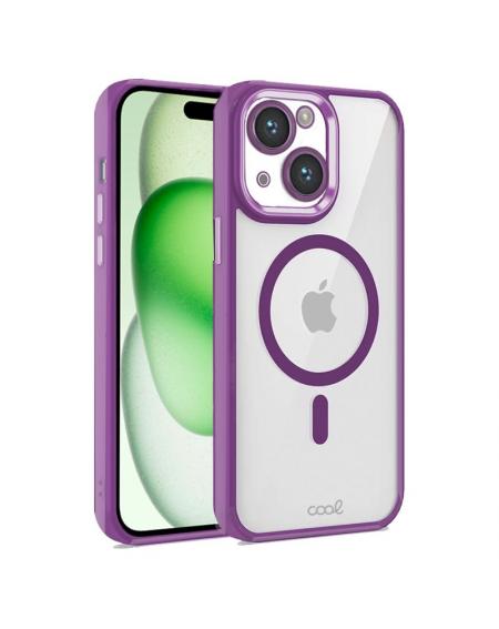 Carcasa COOL para iPhone 15 Plus Magnética Borde Violeta