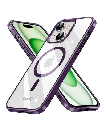 Carcasa COOL para iPhone 15 Plus Magnética Borde Violeta