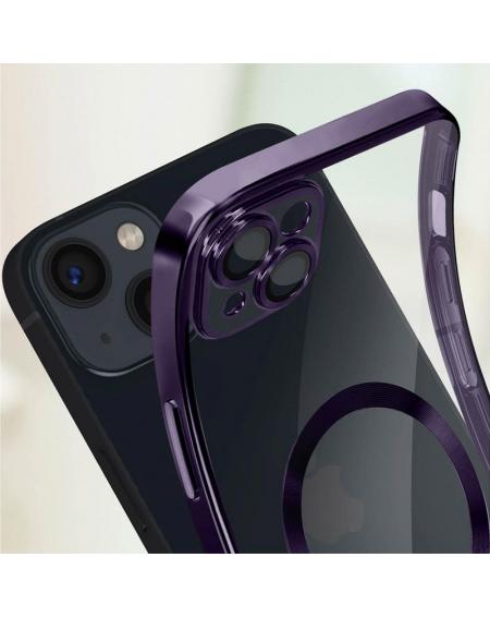 Carcasa COOL para iPhone 15 Plus Magnética Borde Violeta