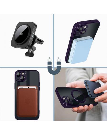 Carcasa COOL para iPhone 15 Plus Magnética Borde Violeta