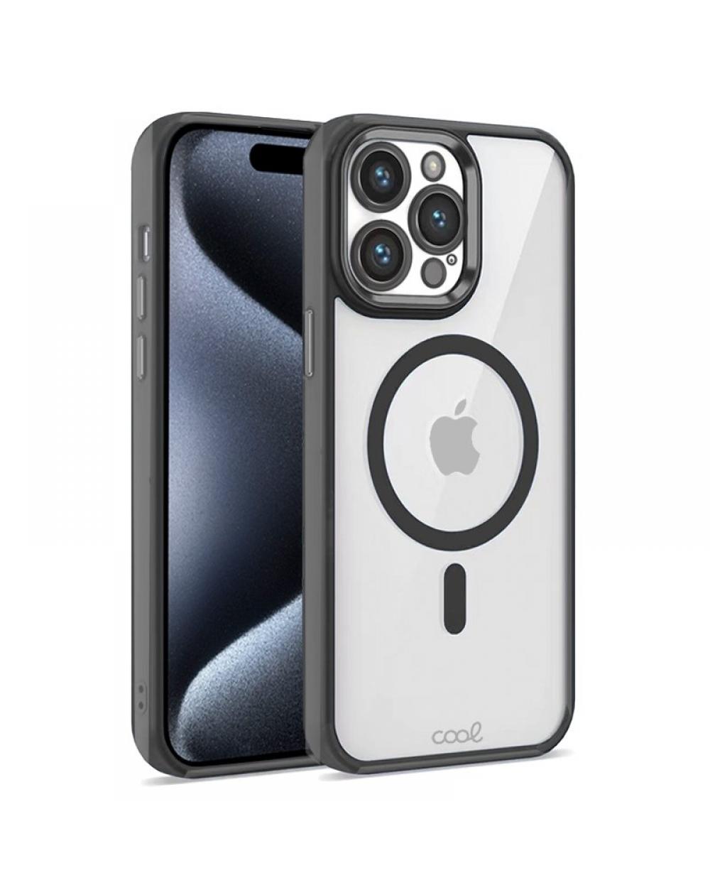 Carcasa COOL para iPhone 15 Pro Magnética Borde Negro