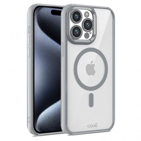 Carcasa COOL para iPhone 15 Pro Magnética Borde Plata