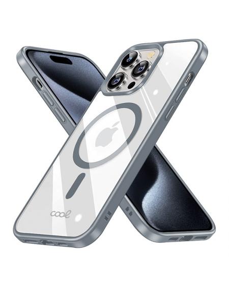 Carcasa COOL para iPhone 15 Pro Magnética Borde Plata