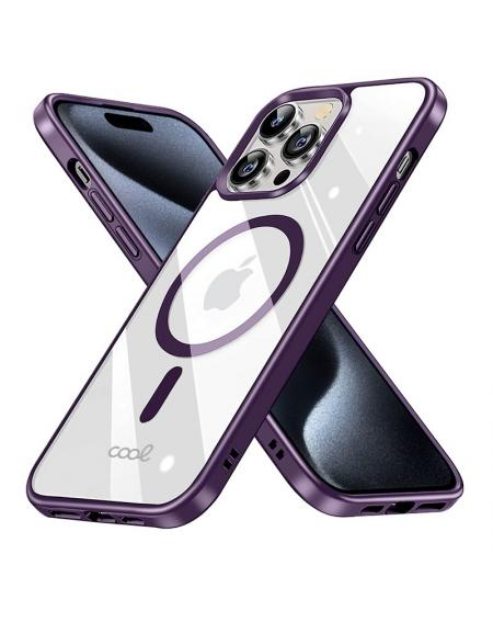 Carcasa COOL para iPhone 15 Pro Magnética Borde Violeta