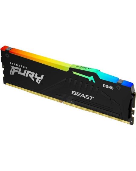 Memoria RAM Kingston FURY Beast RGB 32GB/ DDR5/ 6000MHz/ 1.4V/ CL30/ DIMM