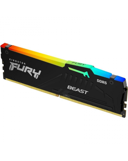 Memoria RAM Kingston FURY Beast RGB 16GB/ DDR5/ 6000MHz/ 1.4V/ CL30/ DIMM