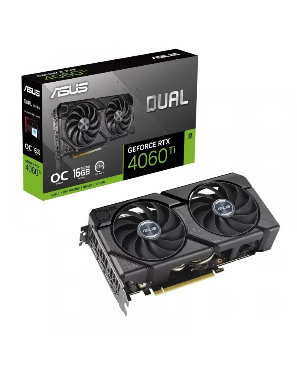 Tarjeta Gráfica Asus Dual GeForce RTX 4060 Ti EVO OC/ 16GB GDDR6