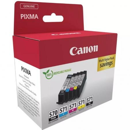 Cartucho de Tinta Original Canon PGI-570 + CLI-571 Multipack/ Cian/ Magenta/ Amarillo/ Negro