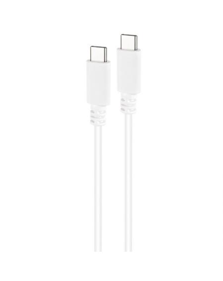 Cable USB 2.0 Tipo-C Nanocable 10.01.2301-W/ USB Tipo-C Macho - USB Tipo-C Macho/ 480Mbps/ 1m/ Blanco