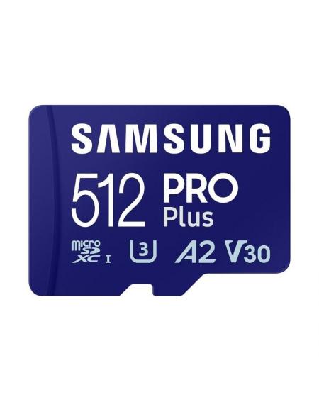 Tarjeta de Memoria Samsung PRO Plus 2023 512GB microSD XC/ Clase 10/ 180MBs