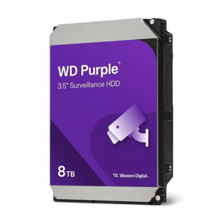 Disco Duro Western Digital WD Purple Surveillance 8TB/ 3.5'/ SATA III/ 256MB