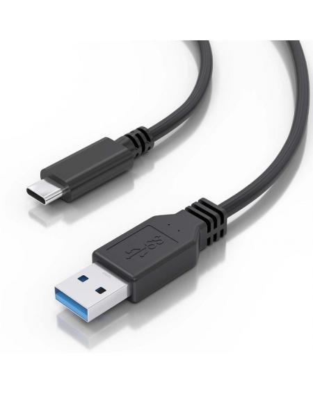 Cable USB 3.1 Tipo-C Aisens A107-0860/ USB Tipo-C Macho - USB Macho/ 10Gbps/ 2m/ Negro
