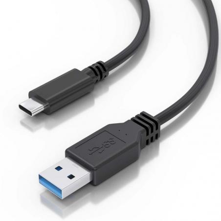 Cable USB 3.1 Tipo-C Aisens A107-0860/ USB Tipo-C Macho - USB Macho/ 10Gbps/ 2m/ Negro