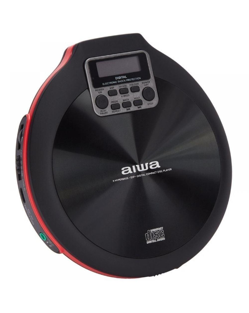 Reproductor de CD/CDR/MP3 Aiwa Walk PCD-810RD/ Rojo