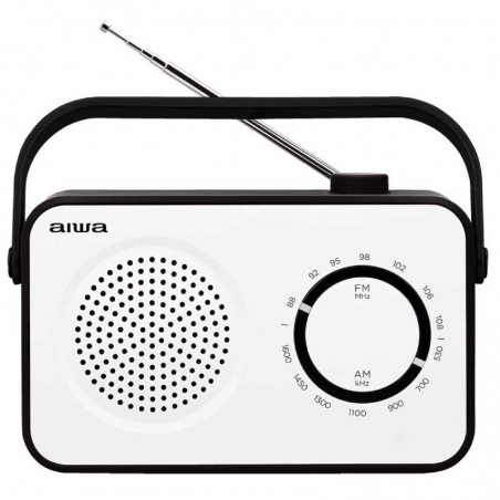 Radio Portátil Aiwa R-190BW/ 2W/ Blanco