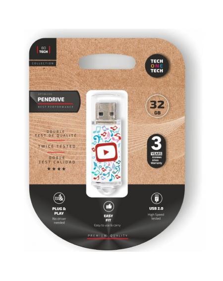 Pendrive 32GB Tech One Tech Video Dream USB 2.0