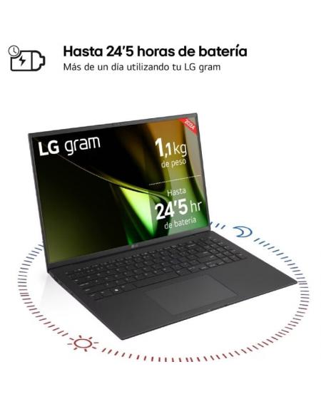 Portátil LG Gram 16ZD90S-G.AX75B Intel Core Ultra 7-155H/ 16GB/ 512GB SSD/ 16'/ Sin Sistema Operativo