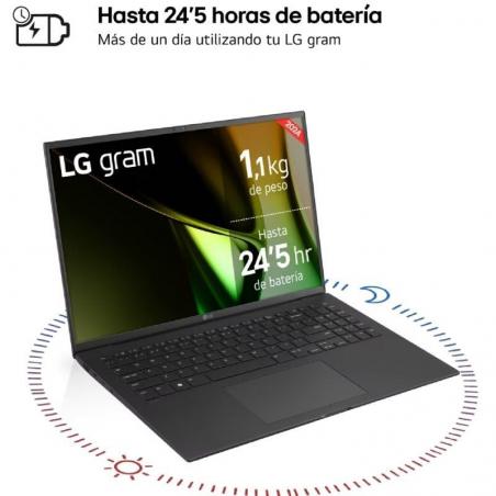 Portátil LG Gram 16ZD90S-G.AX75B Intel Core Ultra 7-155H/ 16GB/ 512GB SSD/ 16'/ Sin Sistema Operativo