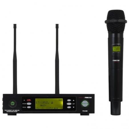 Micrófono Inalámbrico de Mano UHF MSH-887-570/ Incluye Receptor