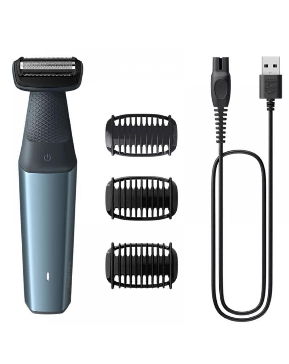 Afeitadora Philips Bodygroom Series 3000 BG3027/ con Batería/ 3 Accesorios