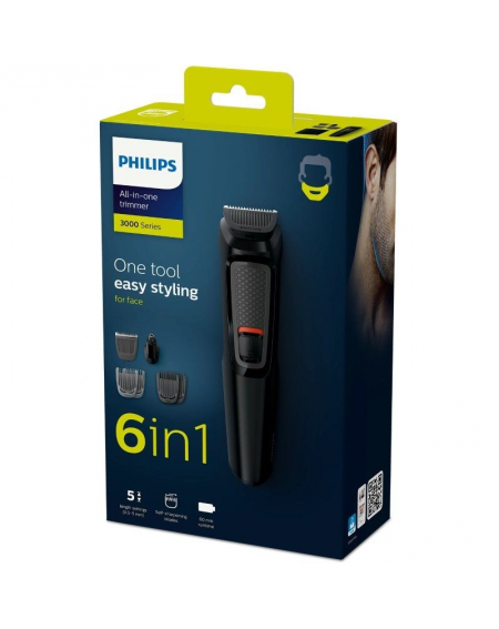 Cortapelos Multigroom Series 3000 Philips MG3710 con Batería/ 6 Accesorios