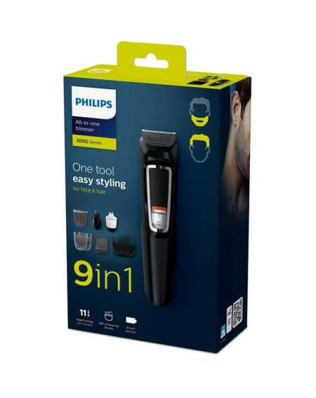 Cortapelos Multigroom Series 3000 Philips MG3740 con Batería/ 9 Accesorios