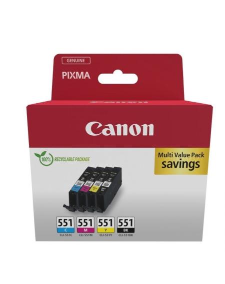 Cartucho de Tinta Original Canon CLI-551 Multipack/ Cian/ Magenta/ Amarillo/ Negro