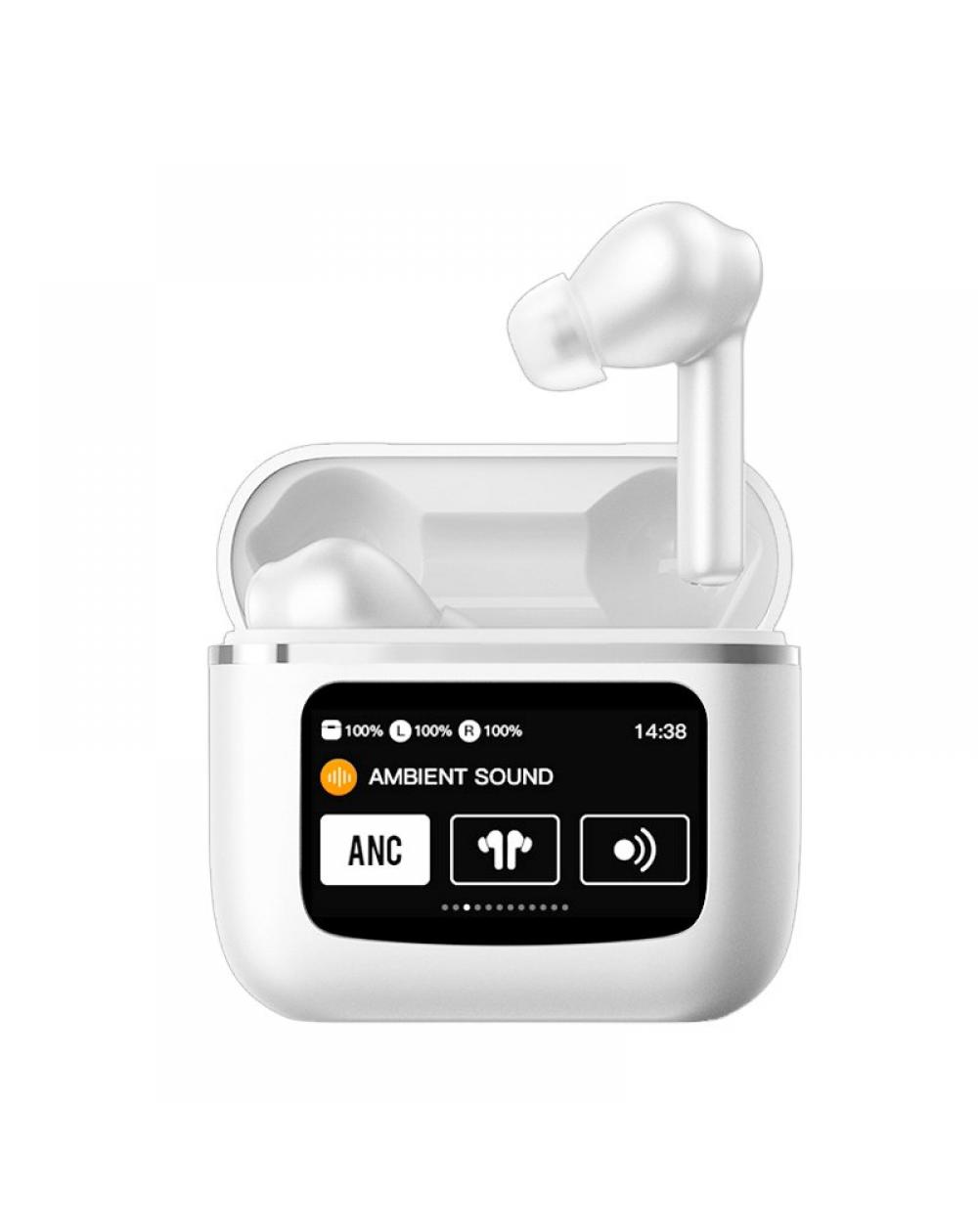 Auriculares Stereo Bluetooth Earbuds Lcd COOL Touch Blanco