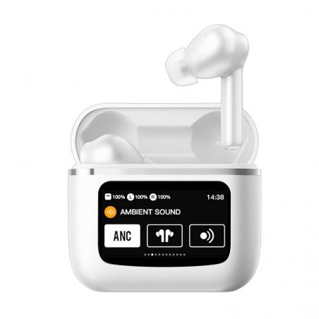 Auriculares Stereo Bluetooth Earbuds Lcd COOL Touch Blanco